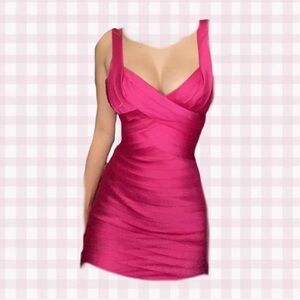 2000s bodycon wrap dress